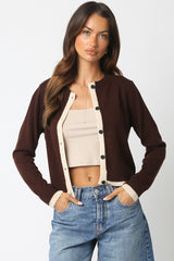 Mocha Edge Colorblock Cardigan