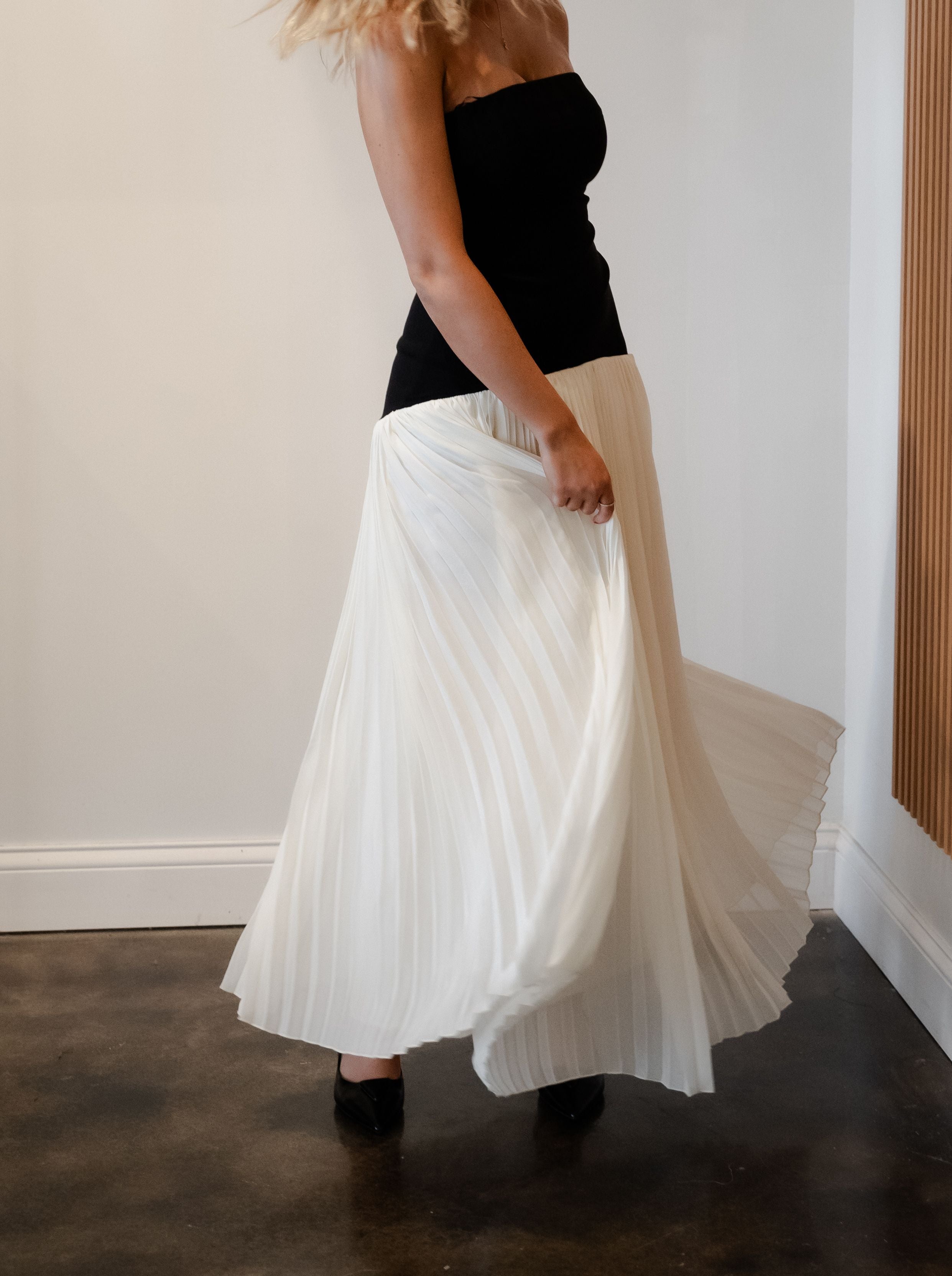 The Margot Pleated Maxi Dress