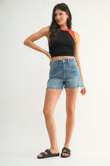 Cut Off Denim Shorts