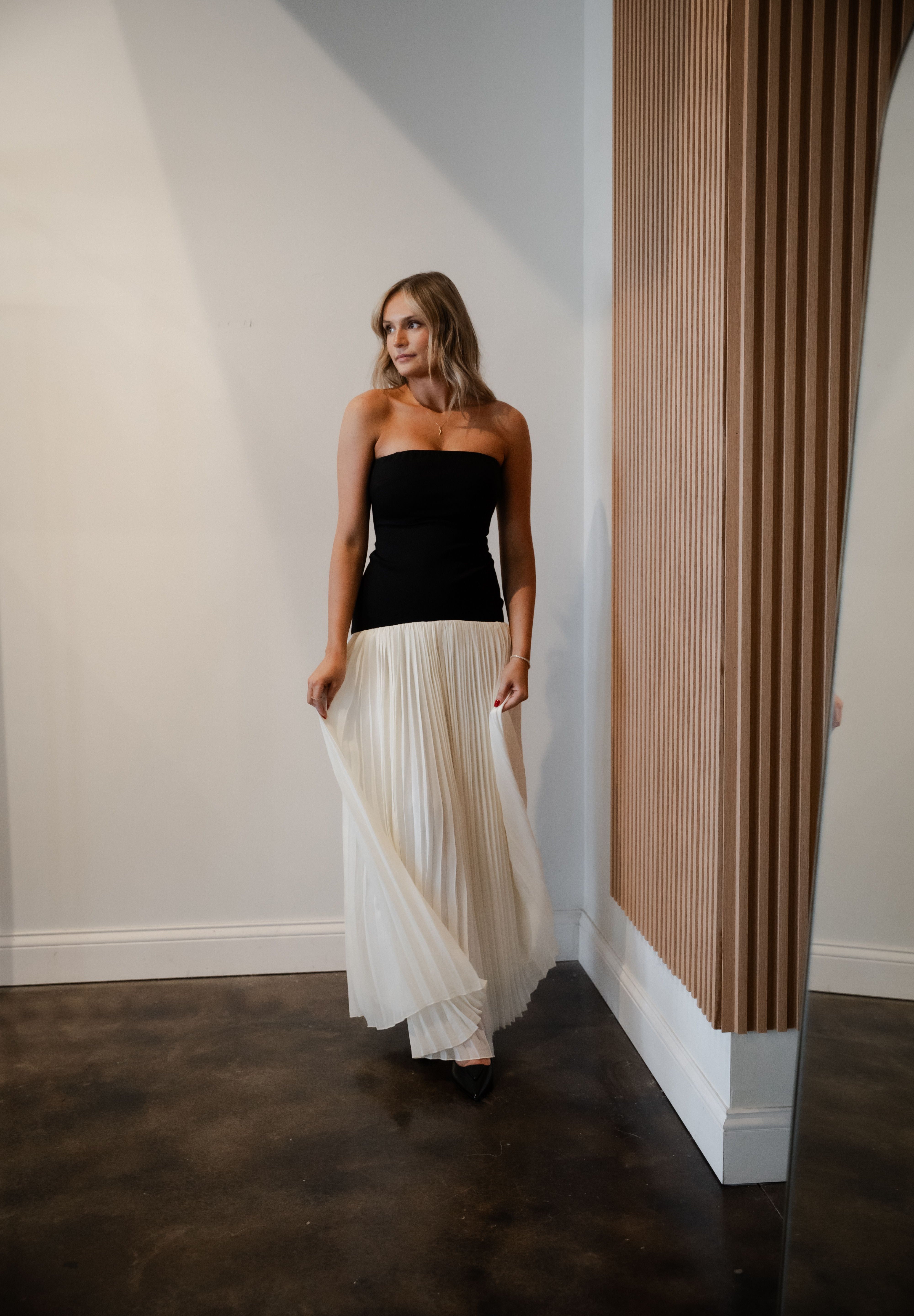 The Margot Pleated Maxi Dress