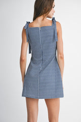 Gingham Navy Mini