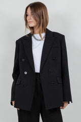 The Noir Crystal Pinstripe Blazer