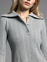 Grey Collared Sweater