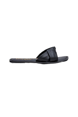 Anchor Sandal- Black Leather