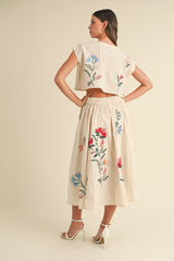 Blooms Midi Skirt