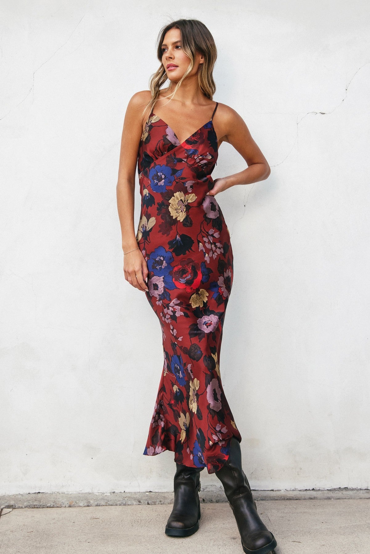 The Seraphina Satin Maxi Dress