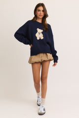 Navy Teddy Sweater