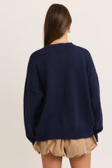 Navy Teddy Sweater