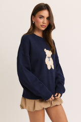 Navy Teddy Sweater