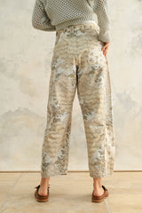 Floral Field Barrel Pants