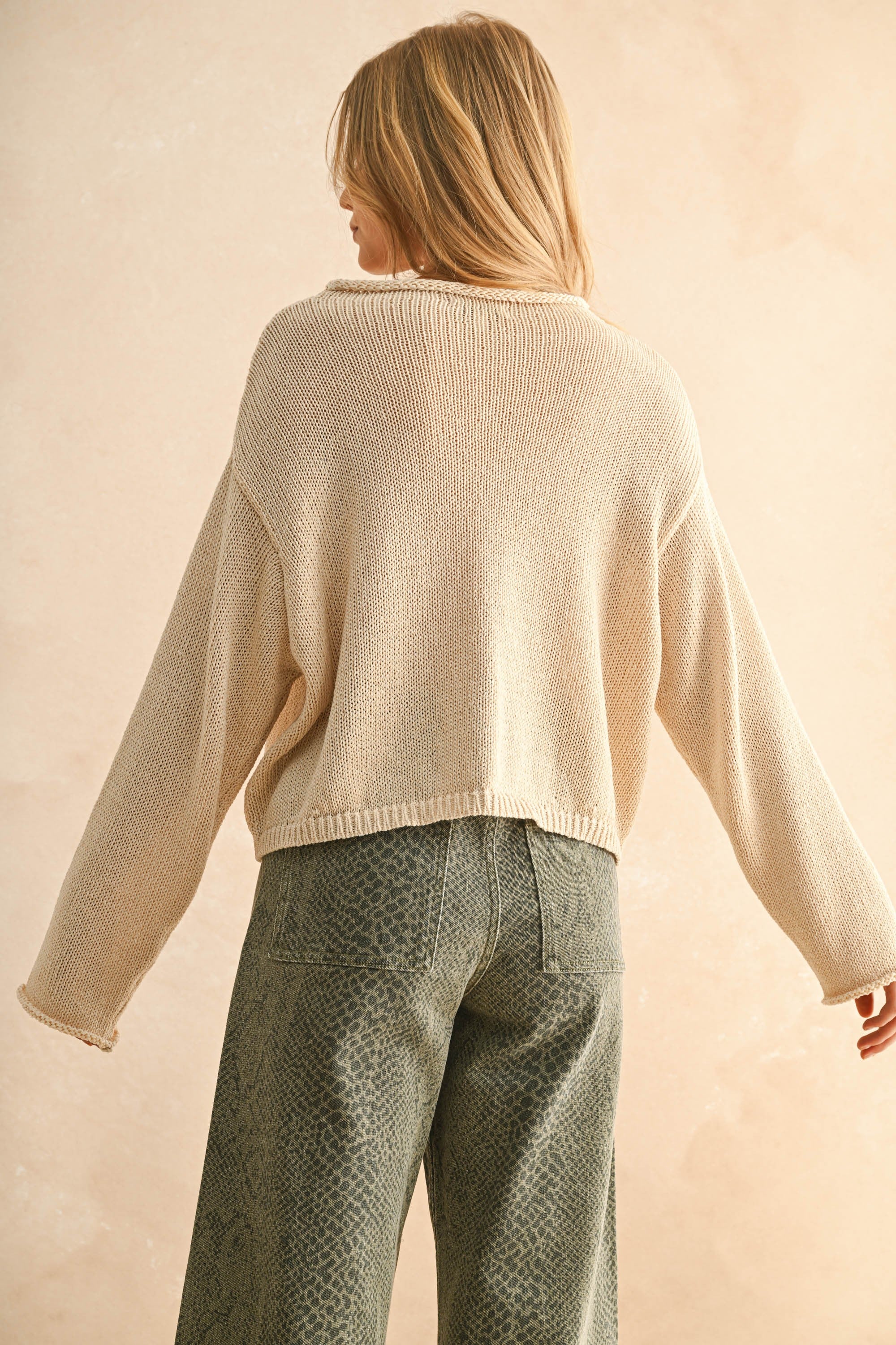 Cloudlight Button Cardigan