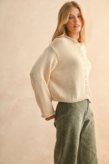 Cloudlight Button Cardigan