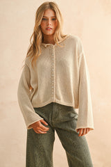 Cloudlight Button Cardigan