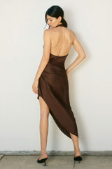 Velvet Dusk Satin Maxi Dress