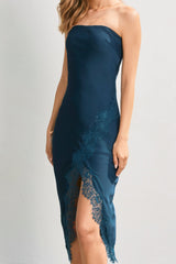 Serenity Slip Lace-Trim Midi Dress