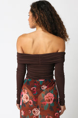 The Aurelia Bodysuit -Chocolate Brown