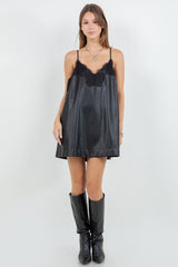Midnight Muse Lace Babydoll Dress