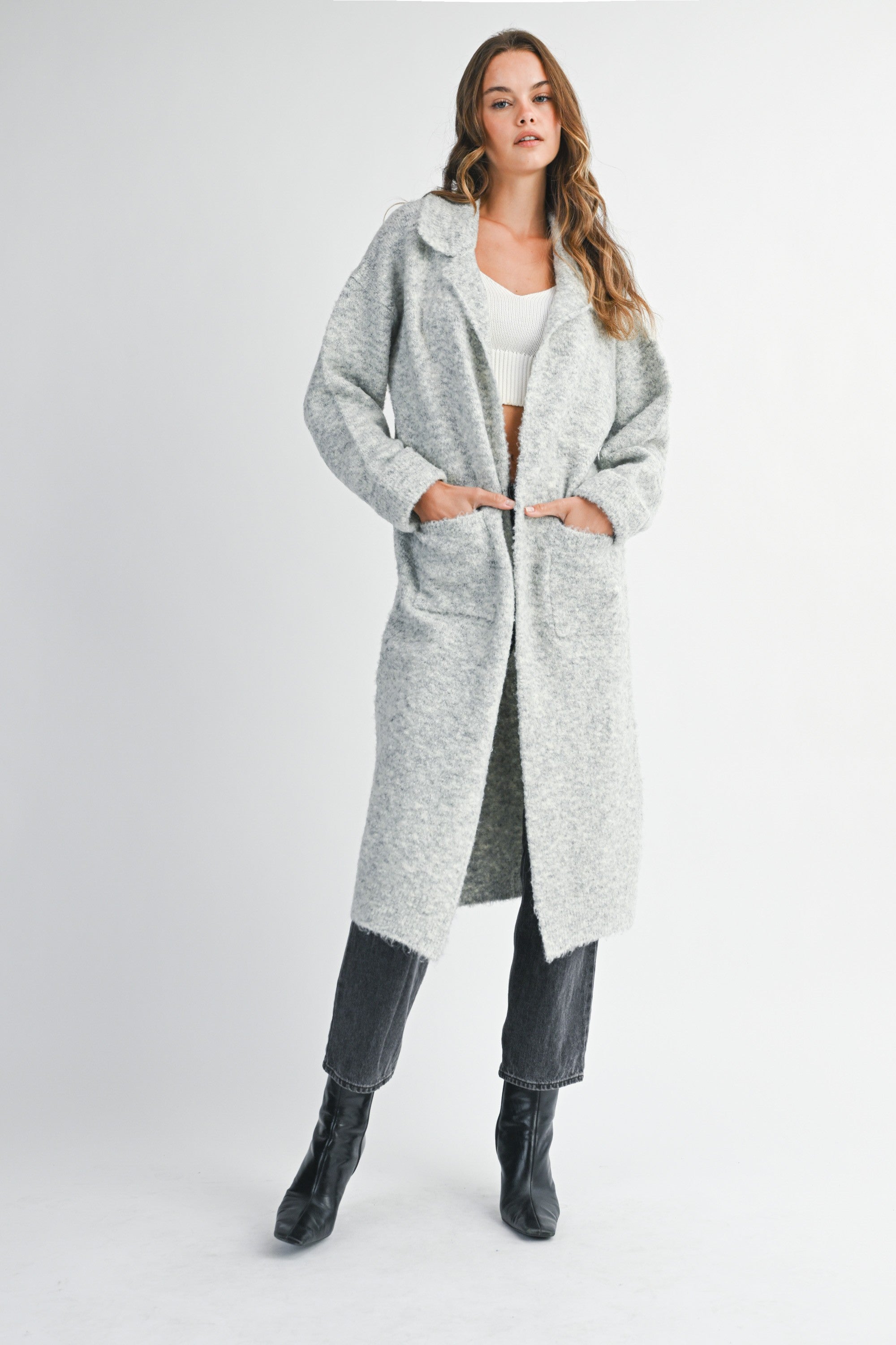 Cloudfall Knit Drape Cardigan