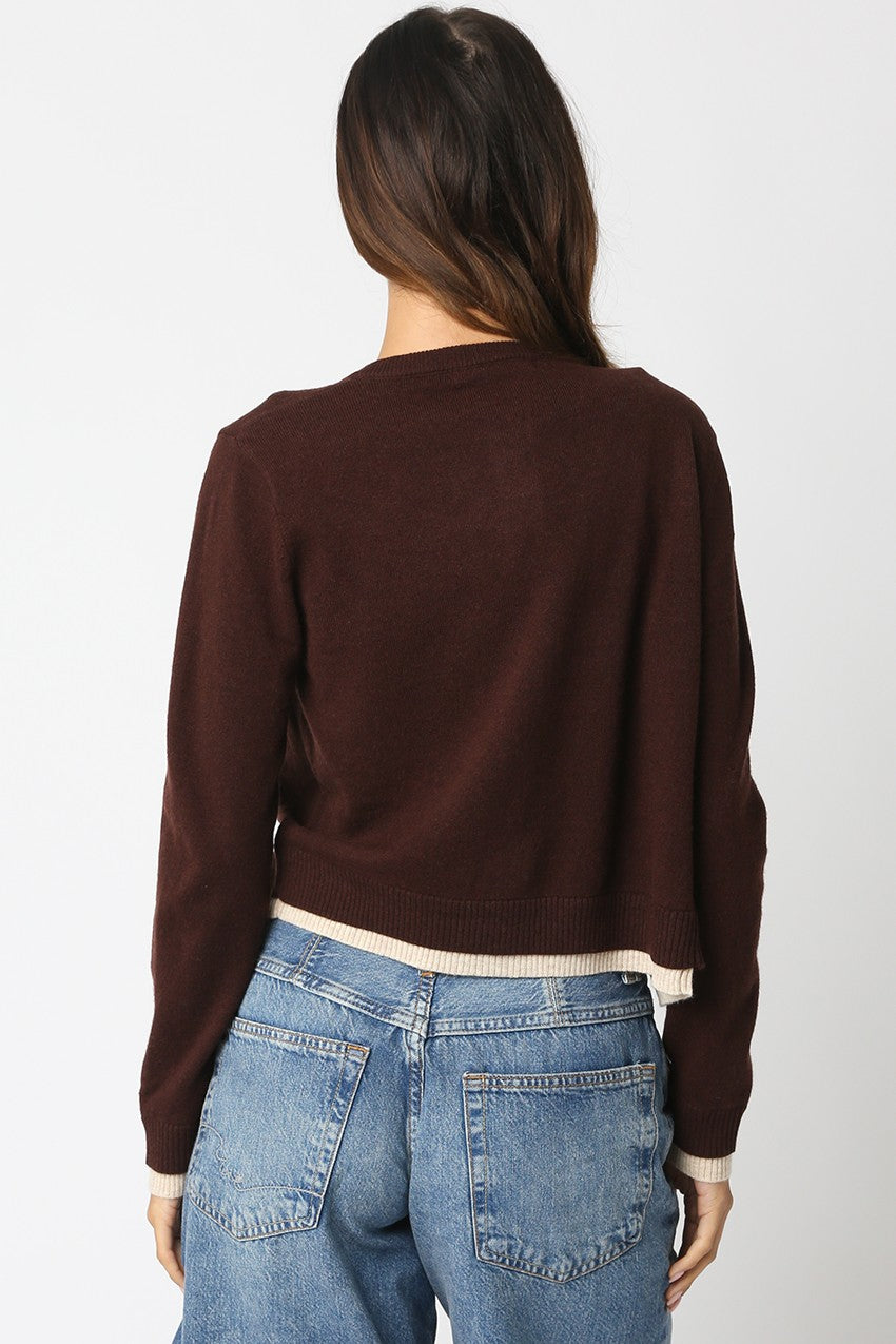 Cocoa Classic Knit Button Top