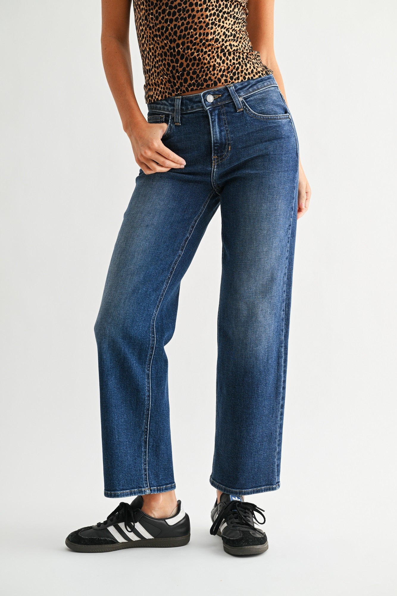 Midnight Ease Wide-Leg Jeans