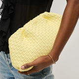 Woven Yellow Clutch