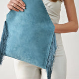 Blue Horizon Fringe Clutch