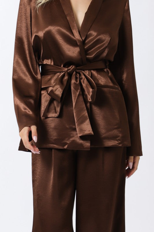 The Cocoa Sash Blazer