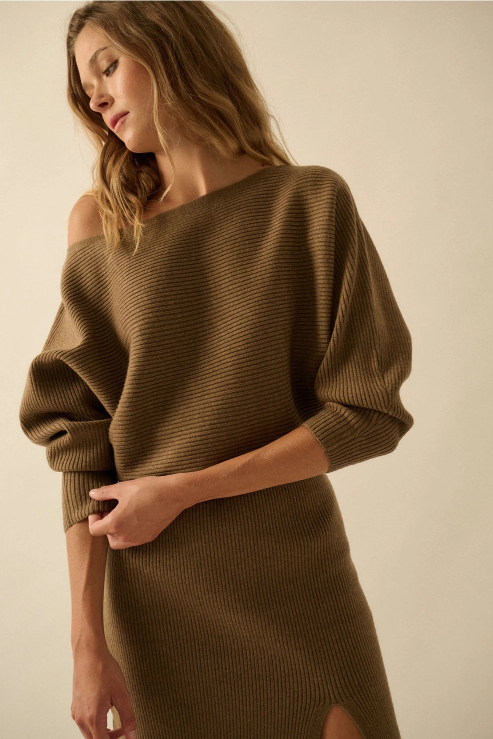 ienna One-Shoulder Sweater Dress