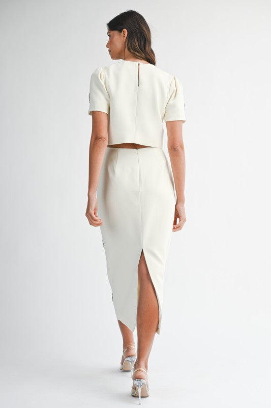 The Ophelia Embellished Midi Skirt