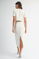 The Ophelia Embellished Puff-Sleeve Top