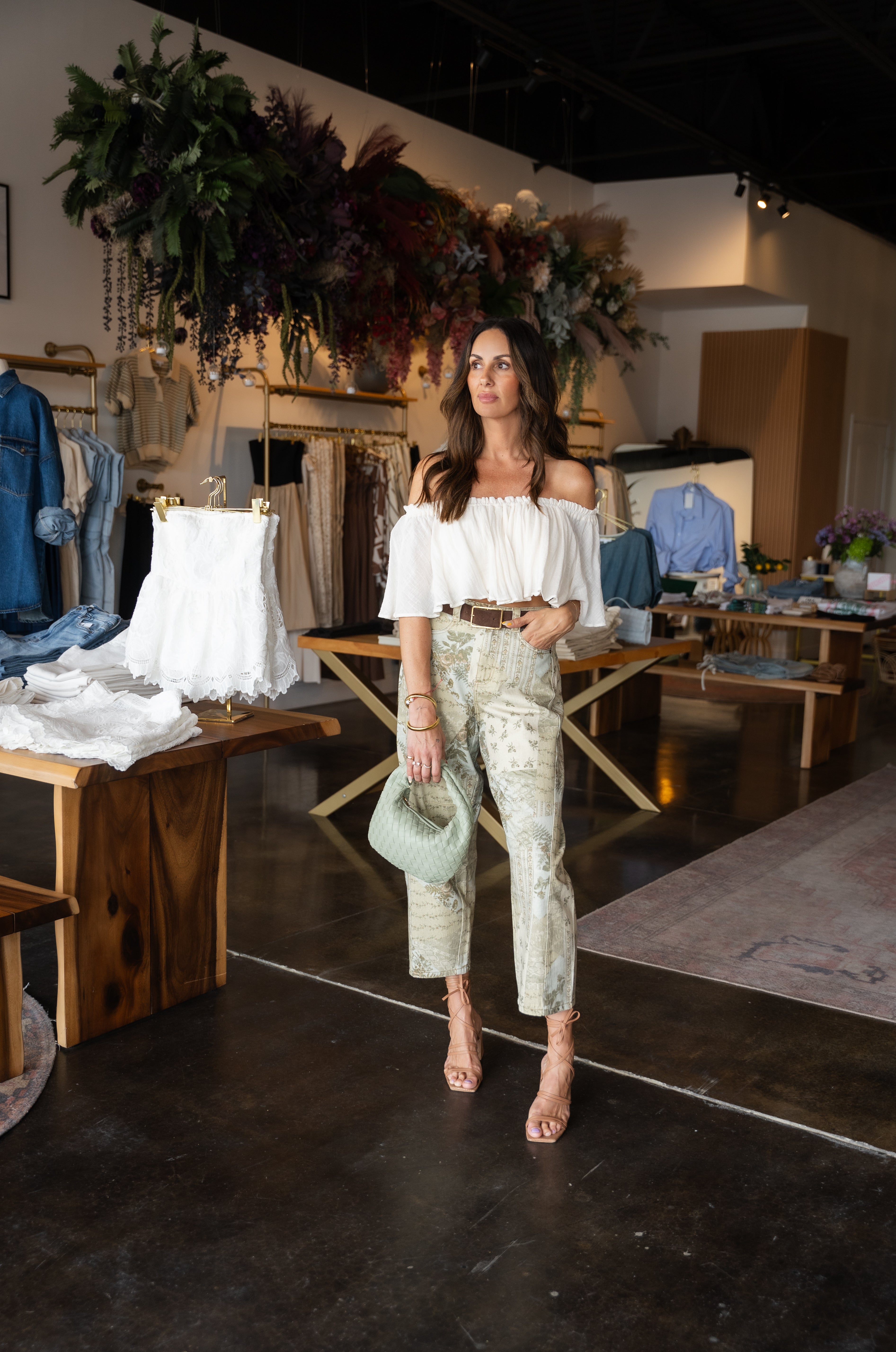 Floral Field Barrel Pants