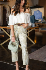 Floral Field Barrel Pants