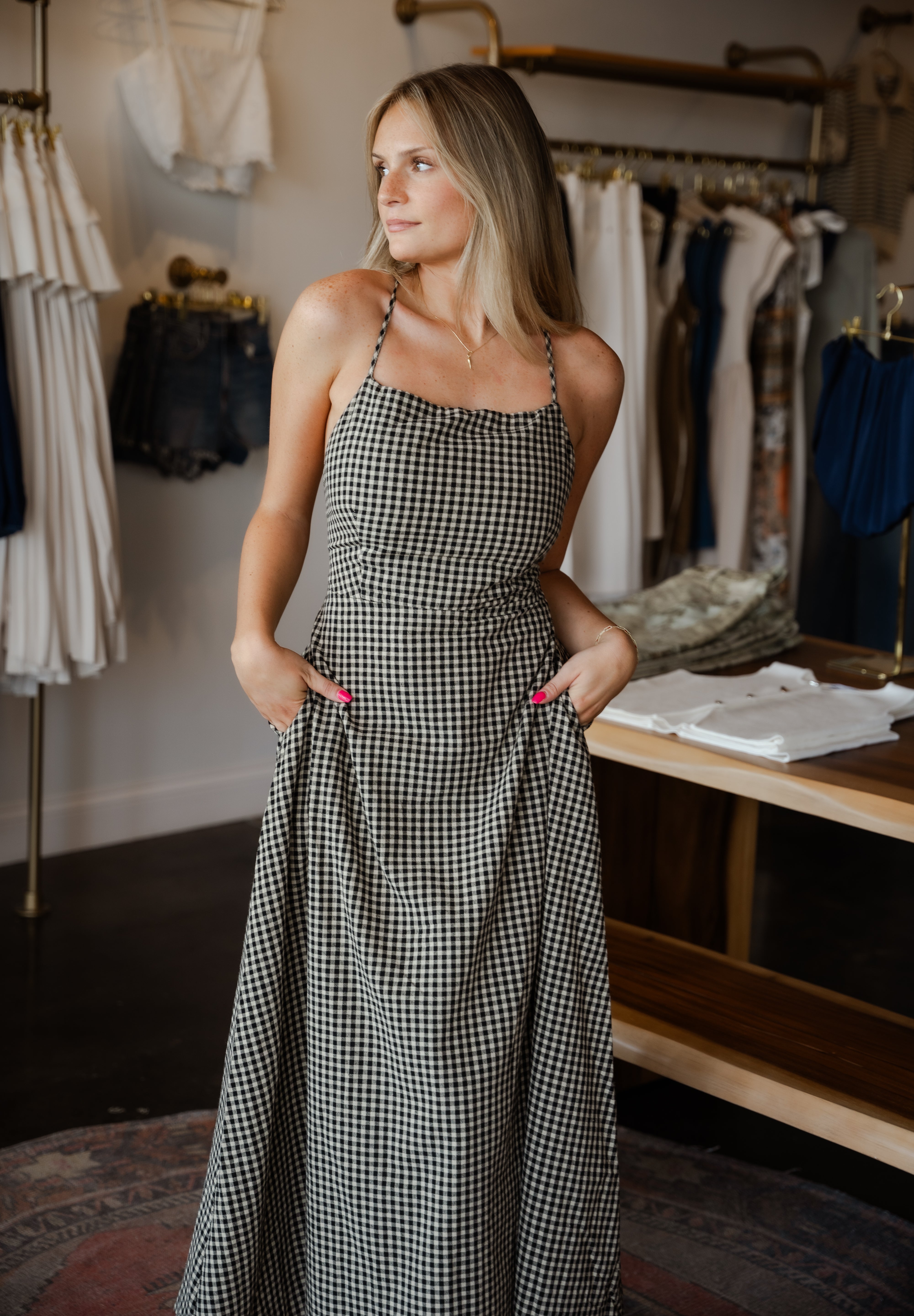 Gingham Maxi Dress