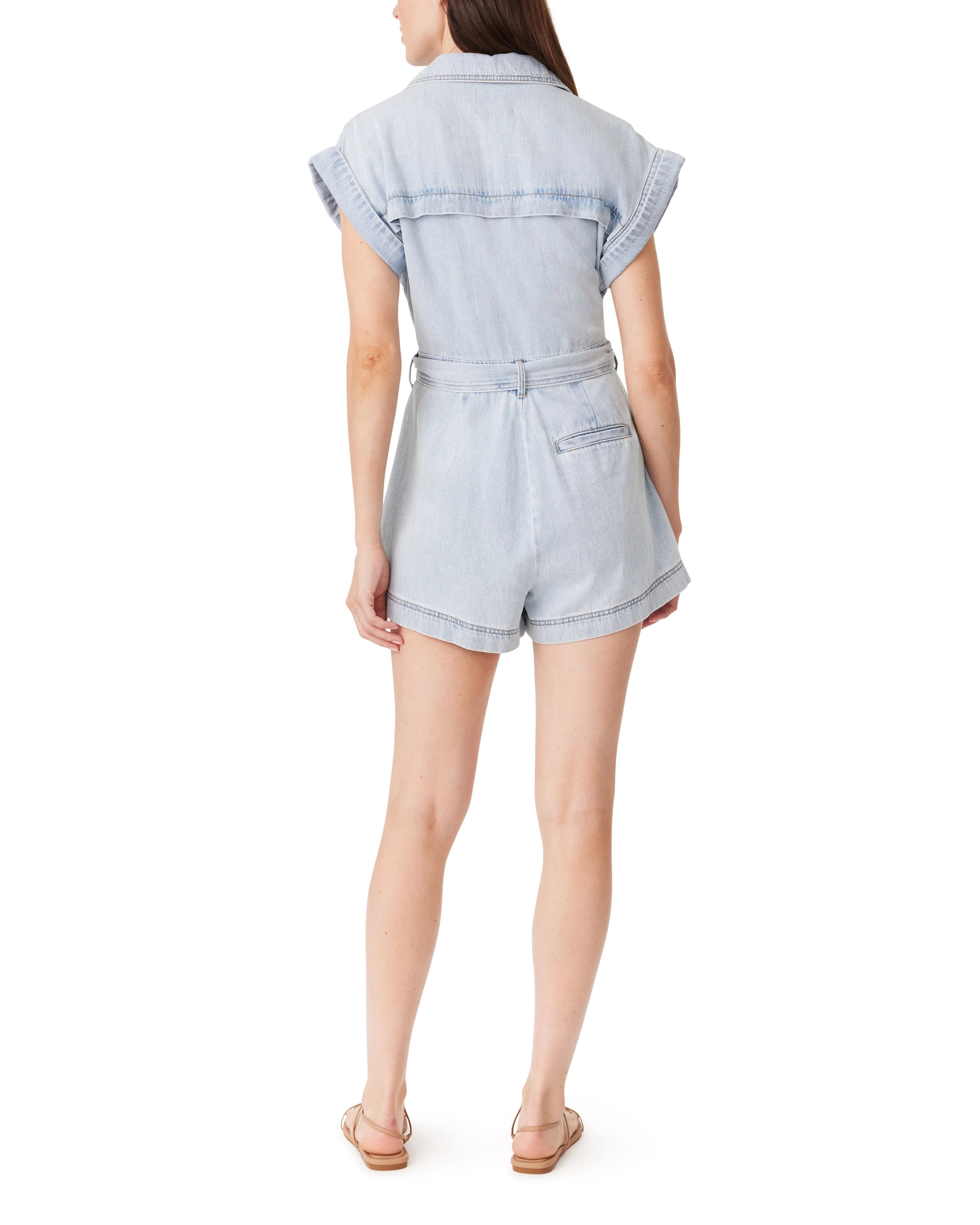 Crossfront Belted Romper
