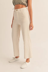 Ecru Cropped Trouser