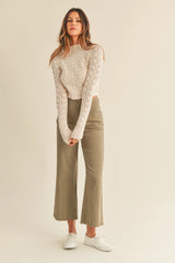 Olive Cropped Trouser