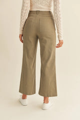 Olive Cropped Trouser