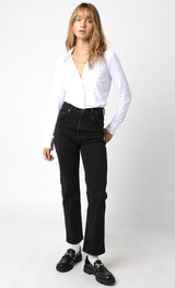 Desiree Sleek Button-Down Bodysuit