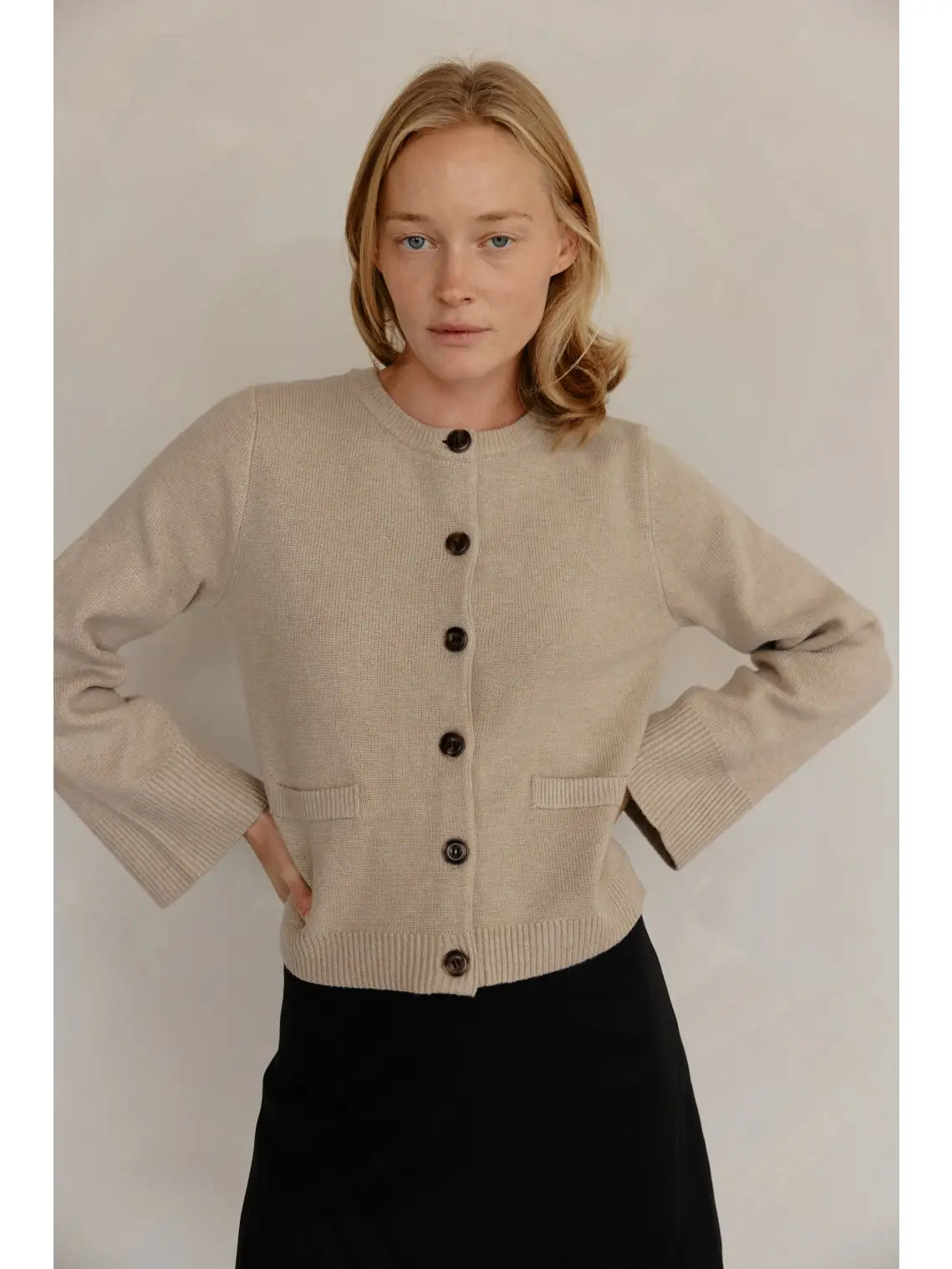 The Marlowe Cardigan -Tan