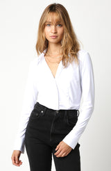 Desiree Sleek Button-Down Bodysuit