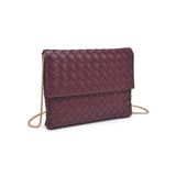 Woven Rayla Clutch -Wine