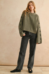 Willow Button-Sleeve Sweater