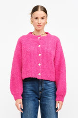 Fuchsia Flair Textured Cardigan